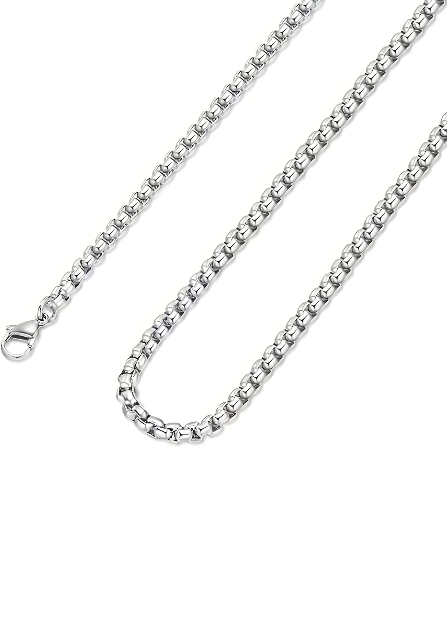 Edelstahl Boxkette Halskette