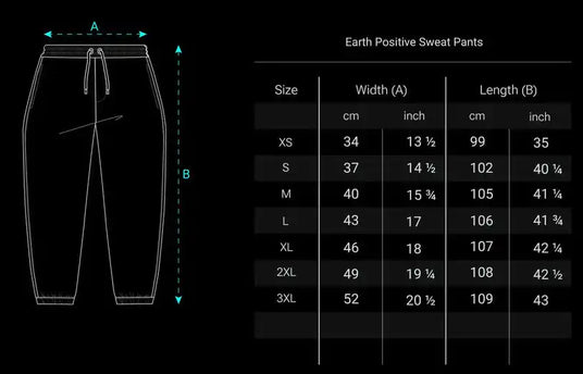 Erd-positiv Jogginghosen, schwarz mit weißen Schnürbändern und elastischem Bund.