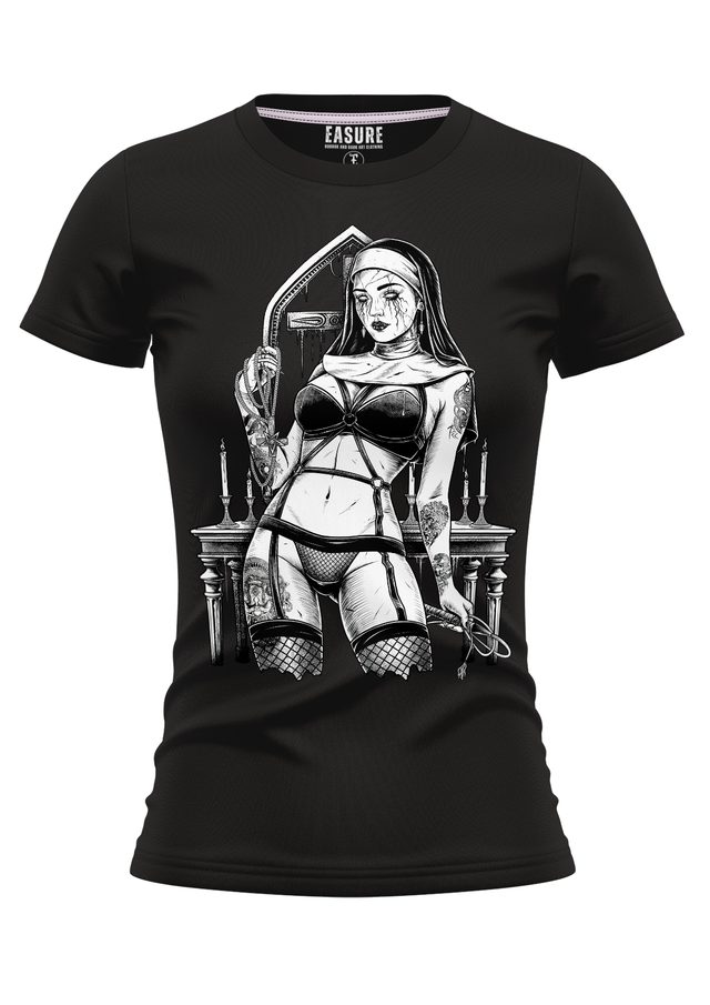 EVIL NUN - GIRLIE SHIRT - GIRLIE
