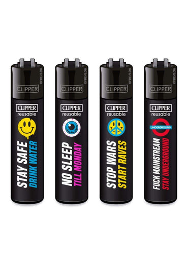 Black clipper wiederverwendbare feuerzeuge mit bunten grafikdesigns im gothic horror stil im ffx techno clipper feuerzeug set