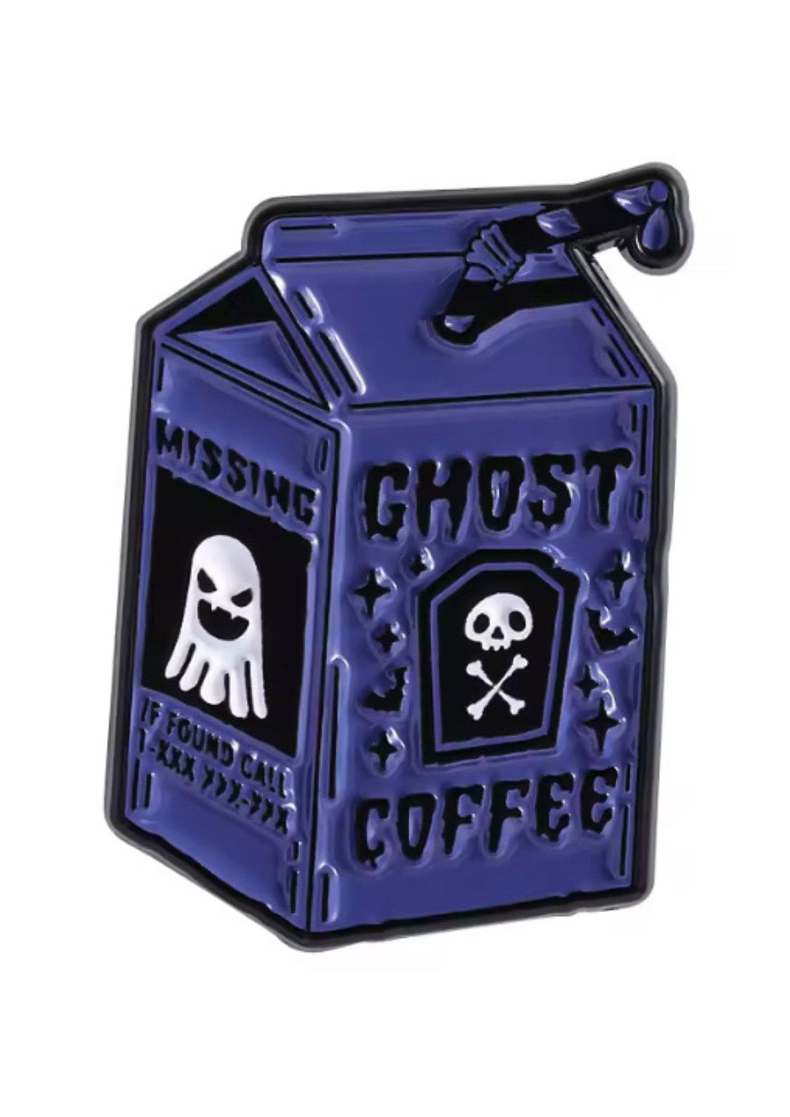 Ghost Coffee Karton Pin