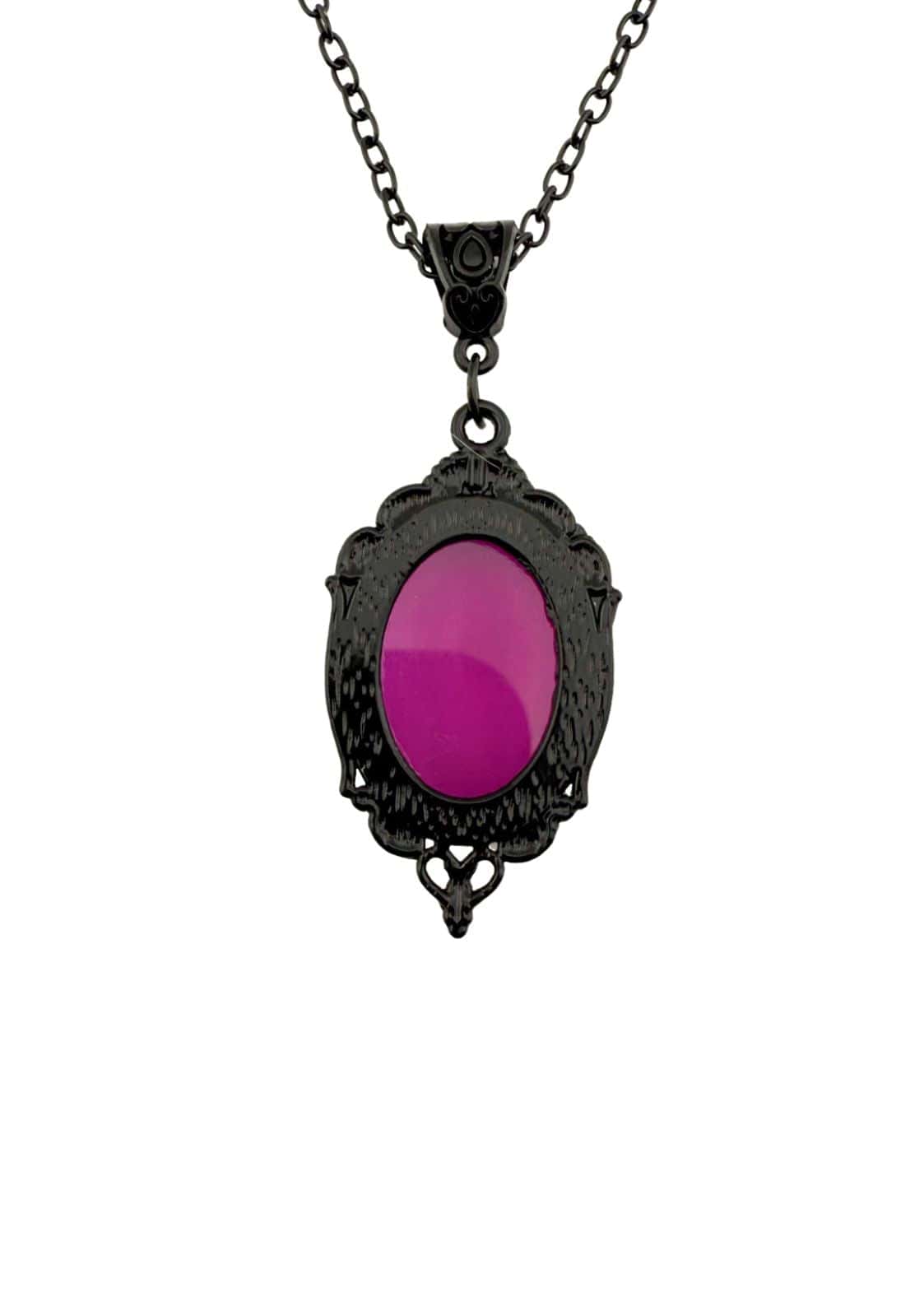 Schwarze und lila gothic stone purple halskette mit filigranem cameo design und kunstvollem stein purple schmuck