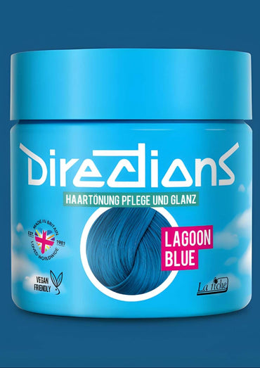 Lagoon blue directions 100ml haartönung mit blaue haarfarbe und glänzendem jar für direktziehende haartönung