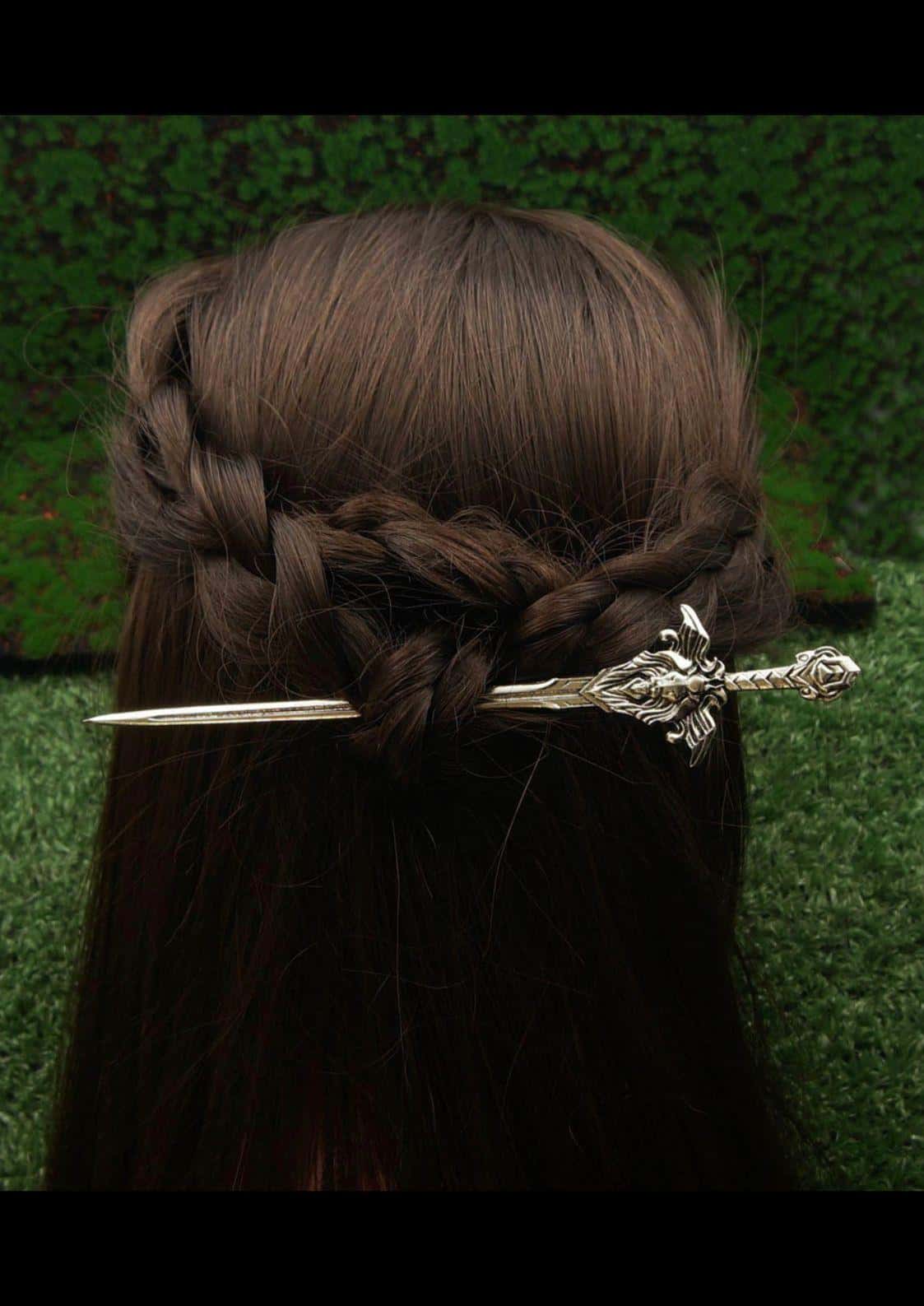 Silberne lion sword haarnadel mit schwertform und drachenkopf für gothic haarklammer bei besonderen anlässe