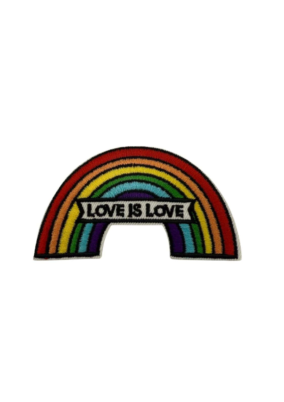 Embroiderter love is love bunter regenbogen patch in gothic stil für jacken und taschen
