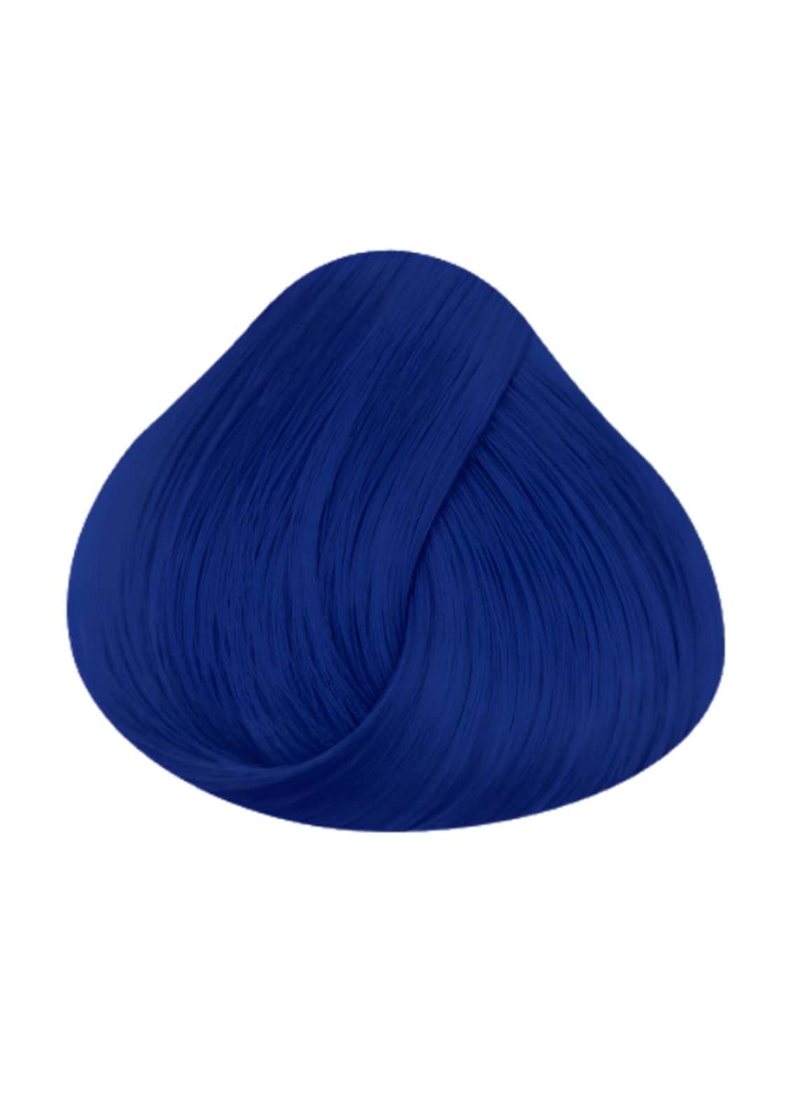 Ein lebendiges tiefes nachtblau haartönungsprobe mit glatter, glänzender pflegeformel für natürliches haar