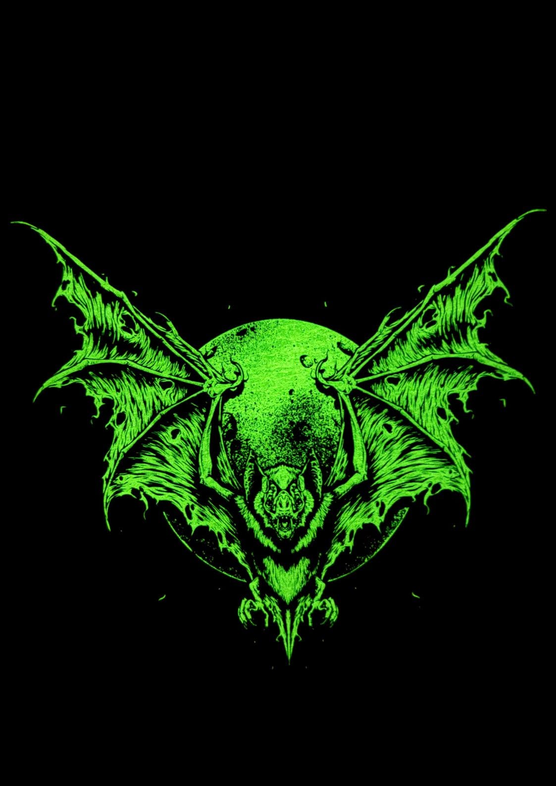 Grünes Fledermaus-T-Shirt-Design