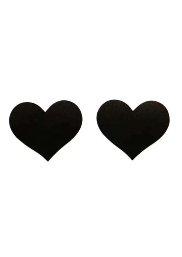 Nippel pasties herz schwarz schwarze herzförmige haftpads für gothic und dark fashion outfits