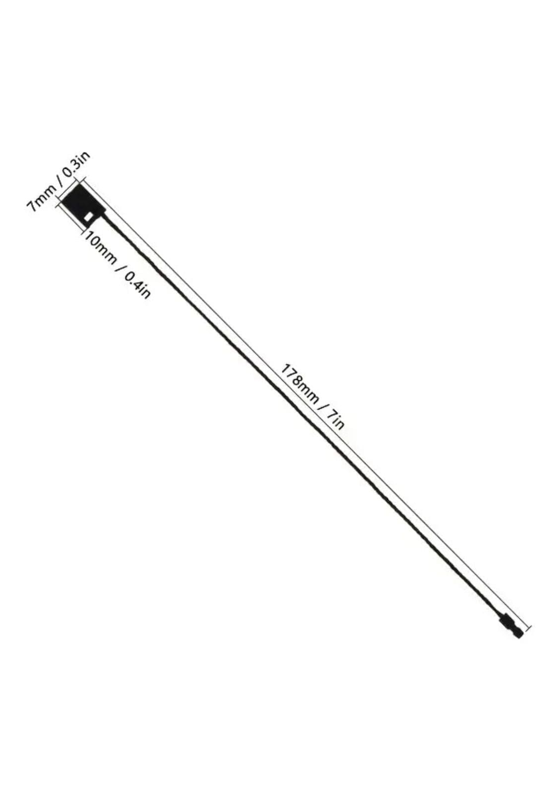 Schraubendreher aus rostfreiem Stahl mit schwarzem Griff und silbernem Schaft, 7 mm Spitze