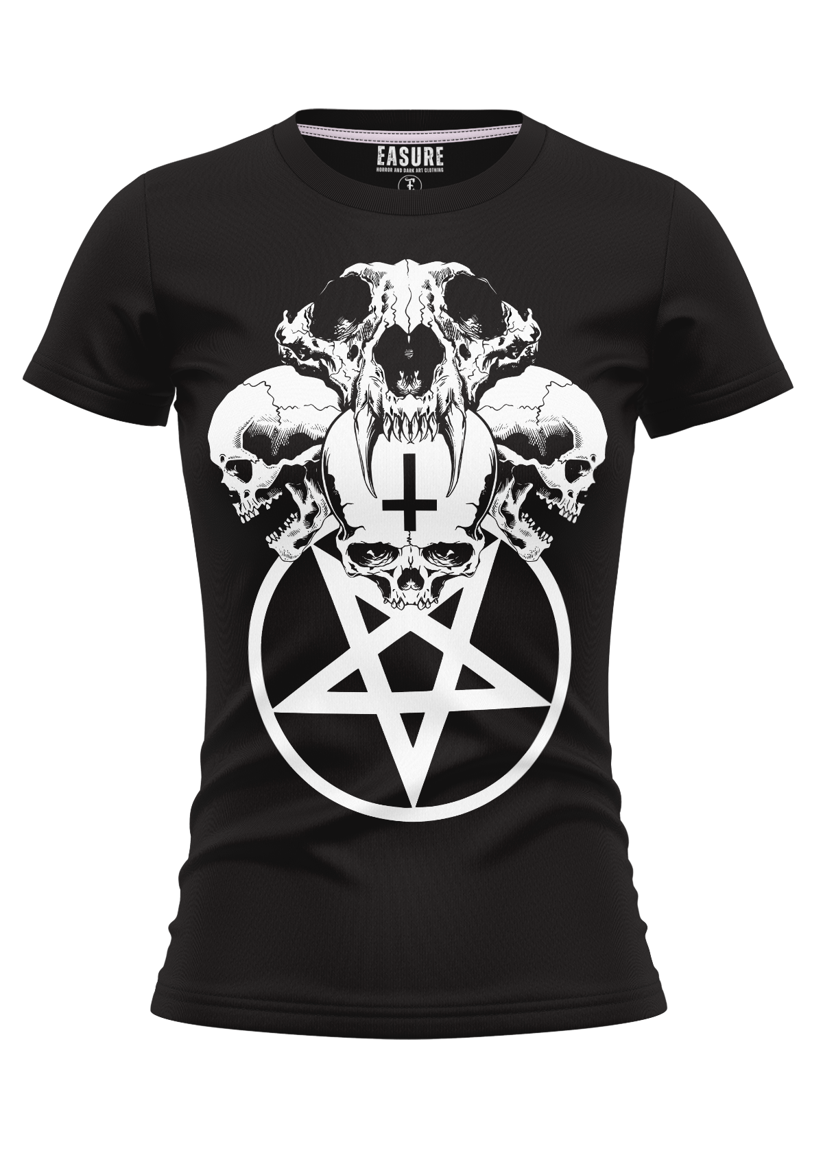 SKULL PENTAGRAM - GIRLIE SHIRT - GIRLIE