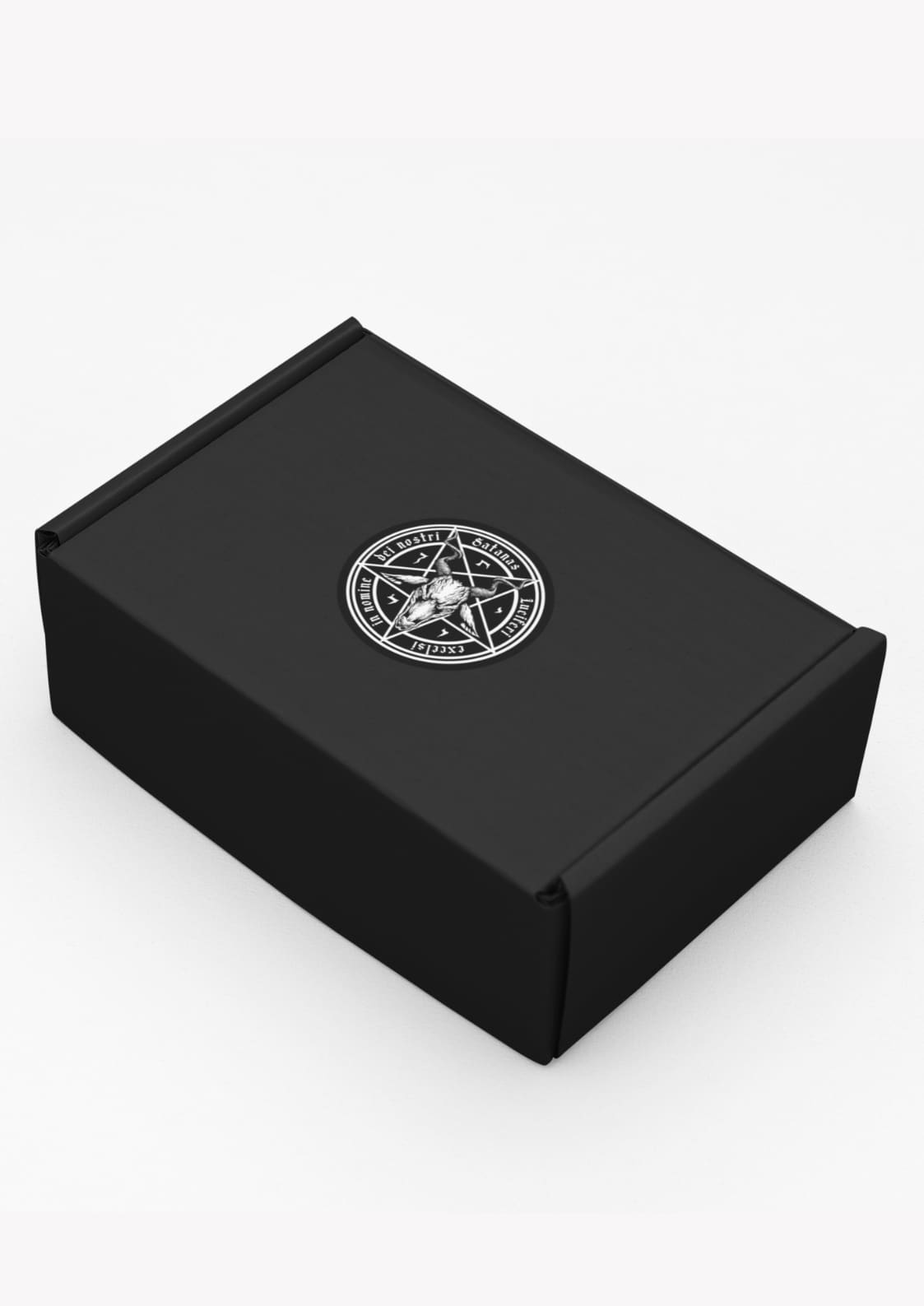 Schwarzer Box Special Edition mit silbernem Pentagramm-Äuglein