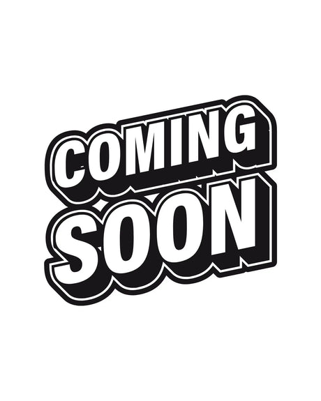 Baldes Schwarz-Weiß Coming Soon Grafik für STIEFELANHÄNGER, unisex Design.