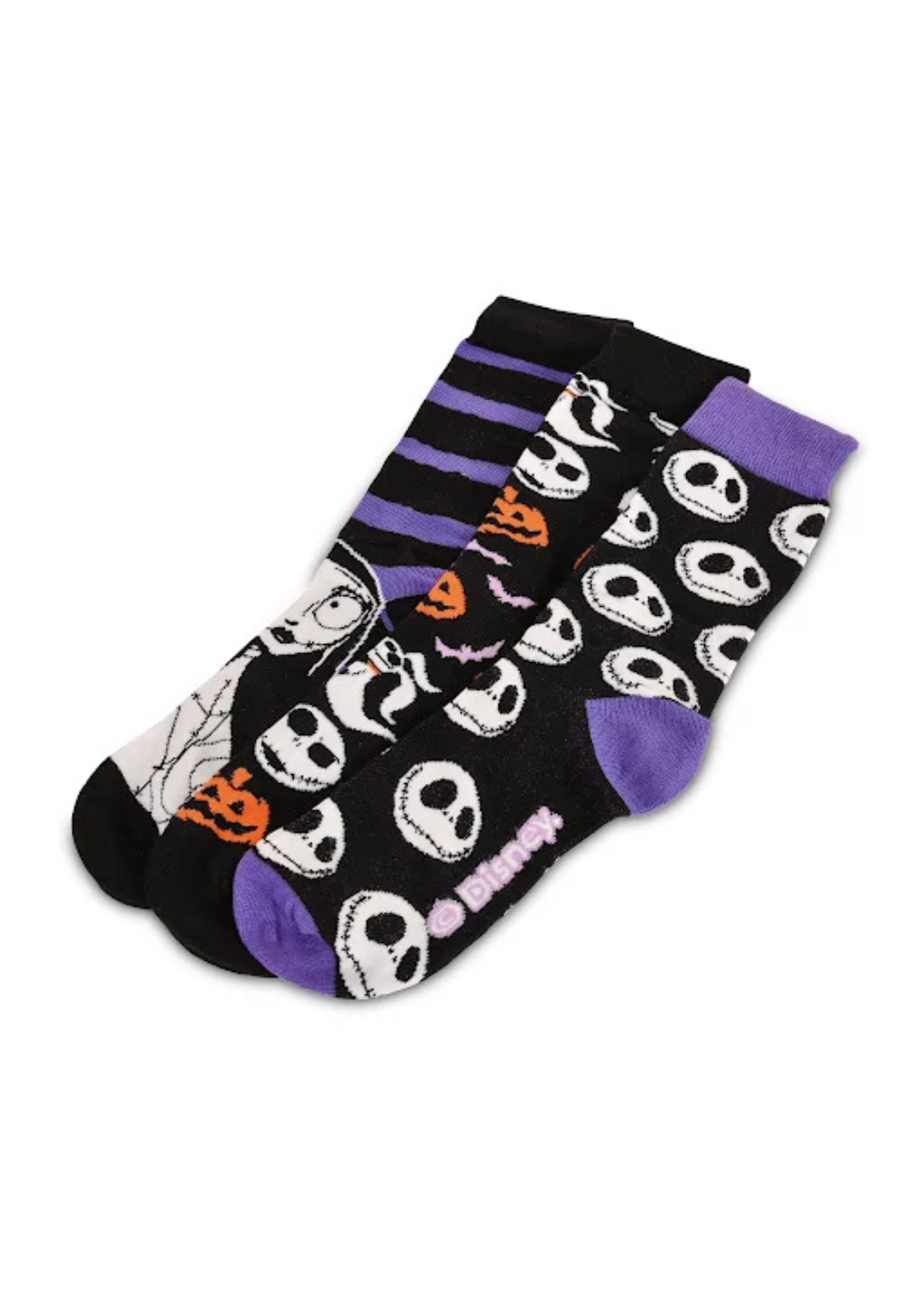 NIGHTMARE BEFORE CHRISTMAS - JACK &amp; SALLY SOCKS SET OF 3 - 38/46 - SOCKS 