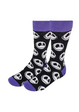 NIGHTMARE BEFORE CHRISTMAS - JACK &amp; SALLY SOCKS SET OF 3 - 38/46 - SOCKS 