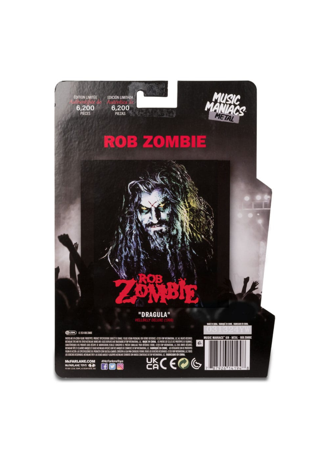 ROB ZOMBIE METAL MUSIC MANIACS ACTION FIGURE 15CM - FIGURE 