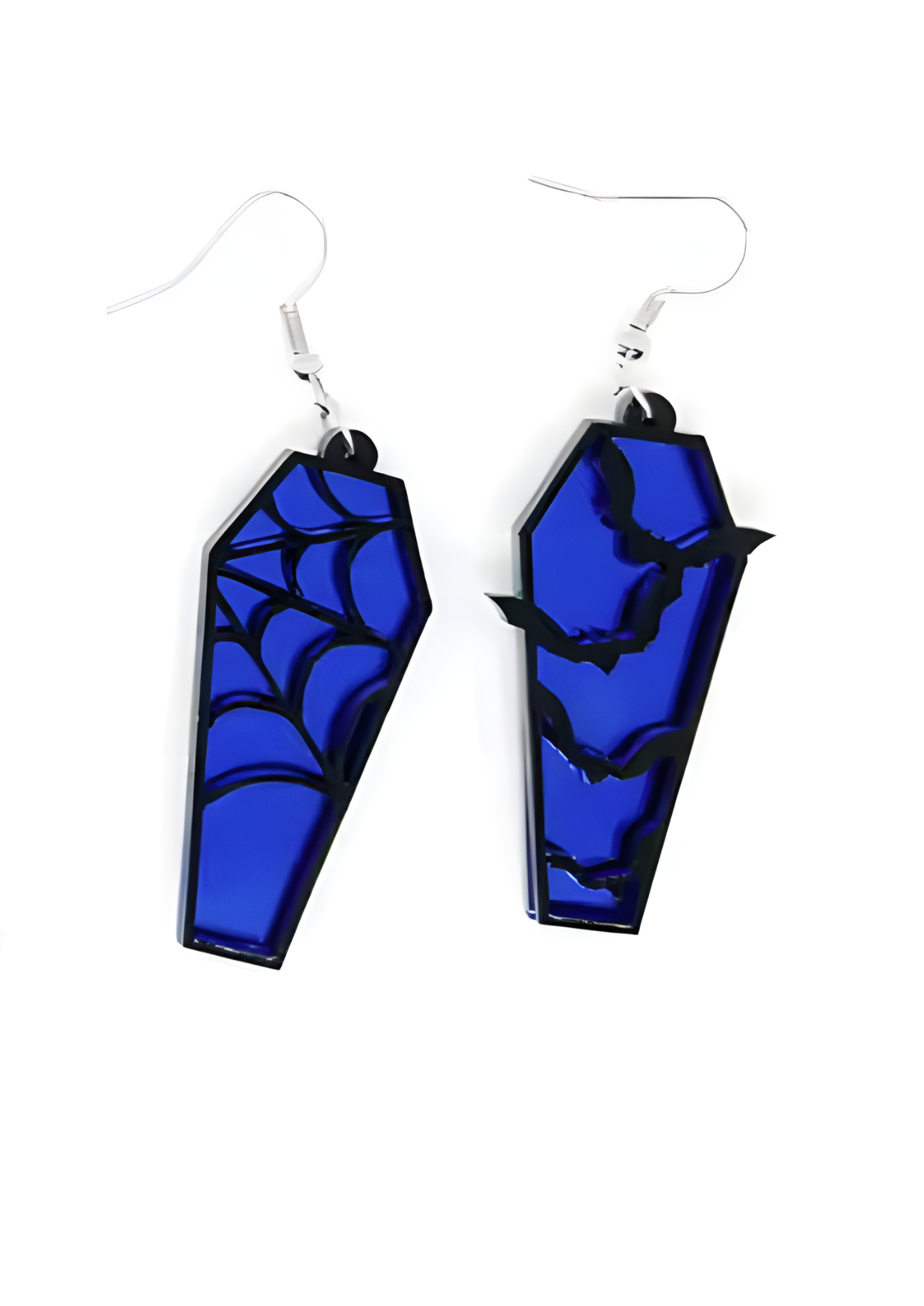 COFFIN BAT BLUE - EARRINGS