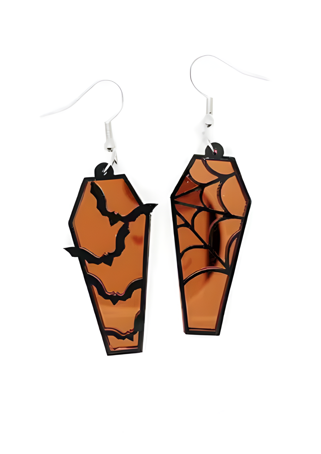 COFFIN BAT RED - EARRINGS