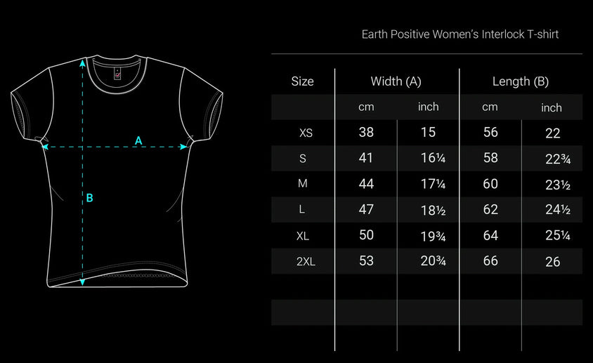 X GRÖßENTABELLE GIRLIE SHIRT EARTH POSITIVE