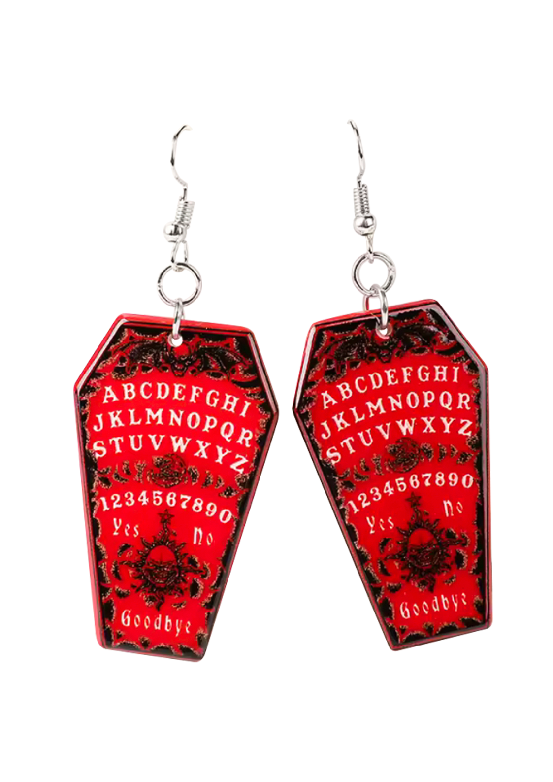 OUIJA COFFIN RED - EARRINGS