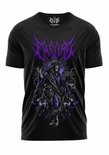 Schwarzes Gothic-Metal T-Shirt Almighty Colored mit dämonischem Motiv