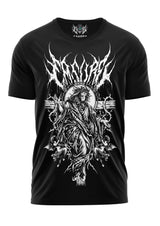 Schwarzes T-Shirt Almighty mit antichristlichem Dämonenmotiv