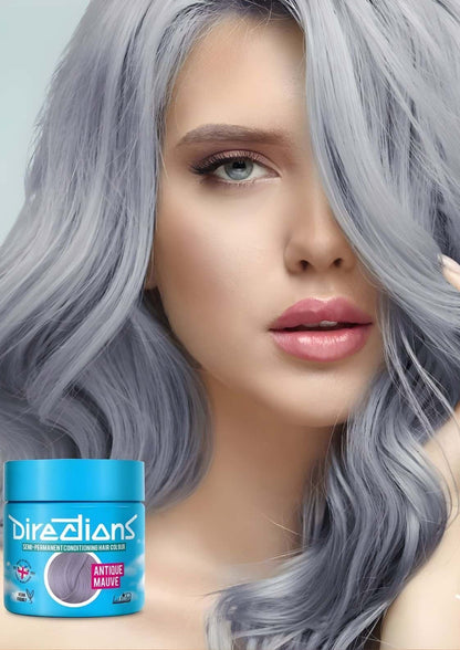 Ein lebendiger blauer jar mit direzioni semi-permanente haartönung pflege in der farbe antique mauve anleitung