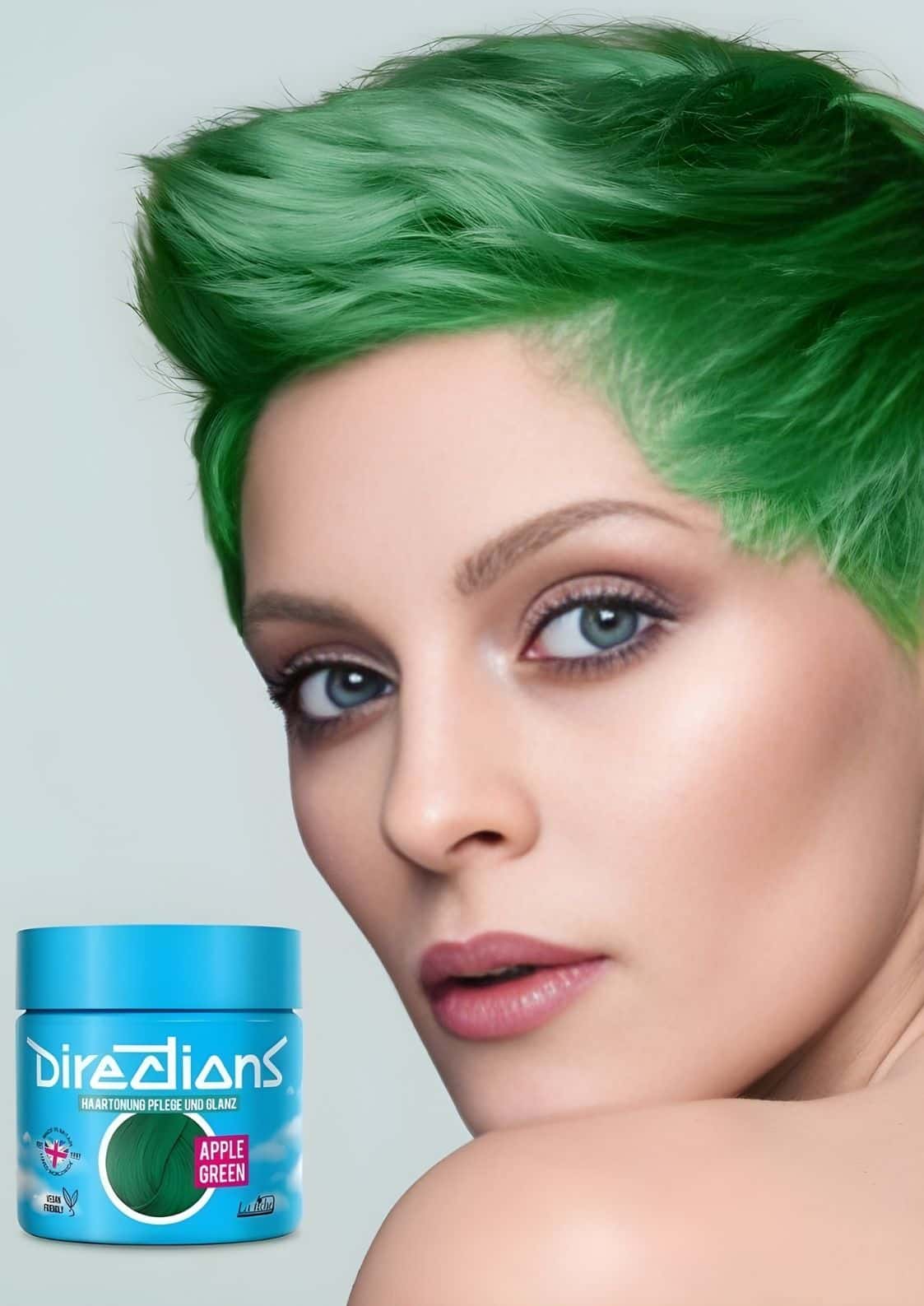 Apple green directions 100ml haartönung für blondiertes haar mit pflegender formel in semi-permanenter haartönung
