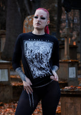 Schwarzes Gothic-Metal Longsleeve Burial 13 mit gotischem Print