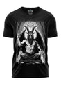Schwarzes Gothic-Metal T-Shirt mit Baphomet-Motiv