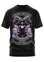 Schwarzes T-Shirt mit einem süßen Baphomet-Motiv.