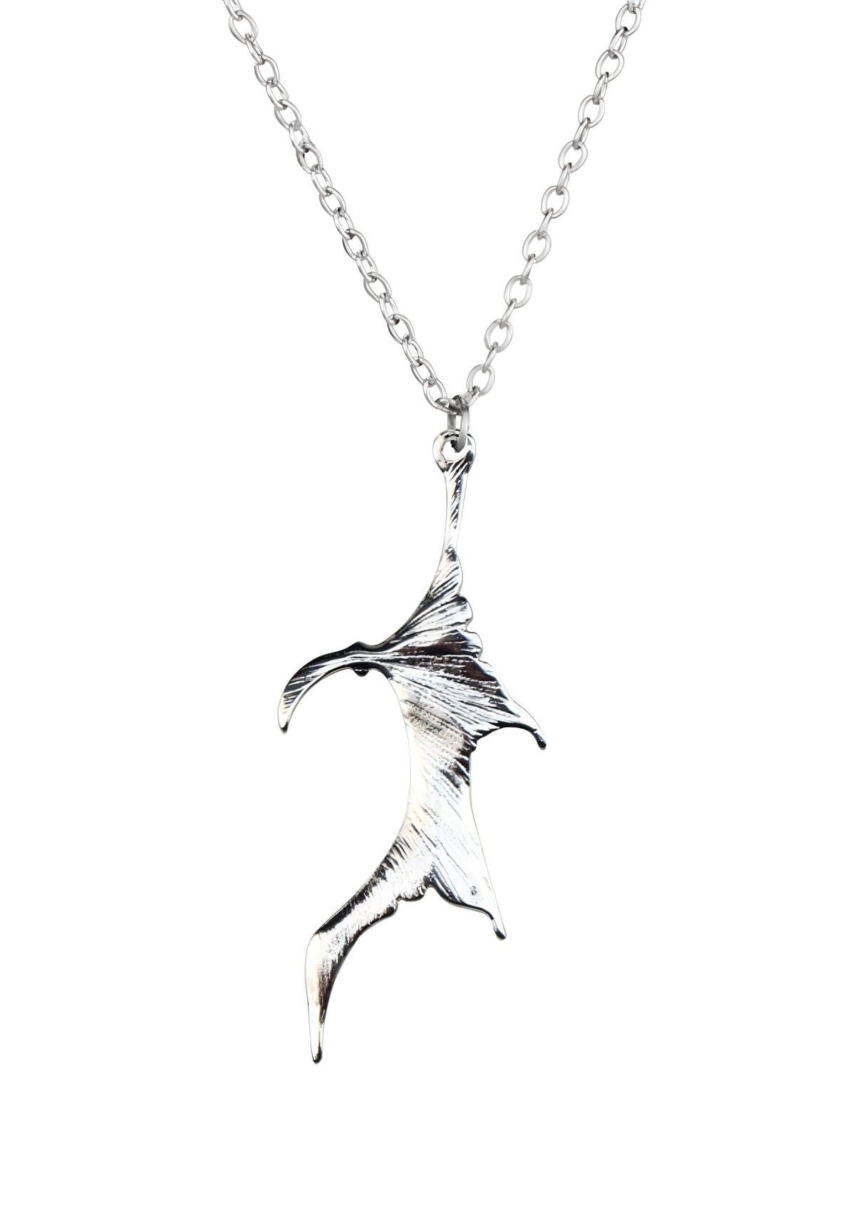 Silberne Schwertfisch-Halskette mit Anhänger.