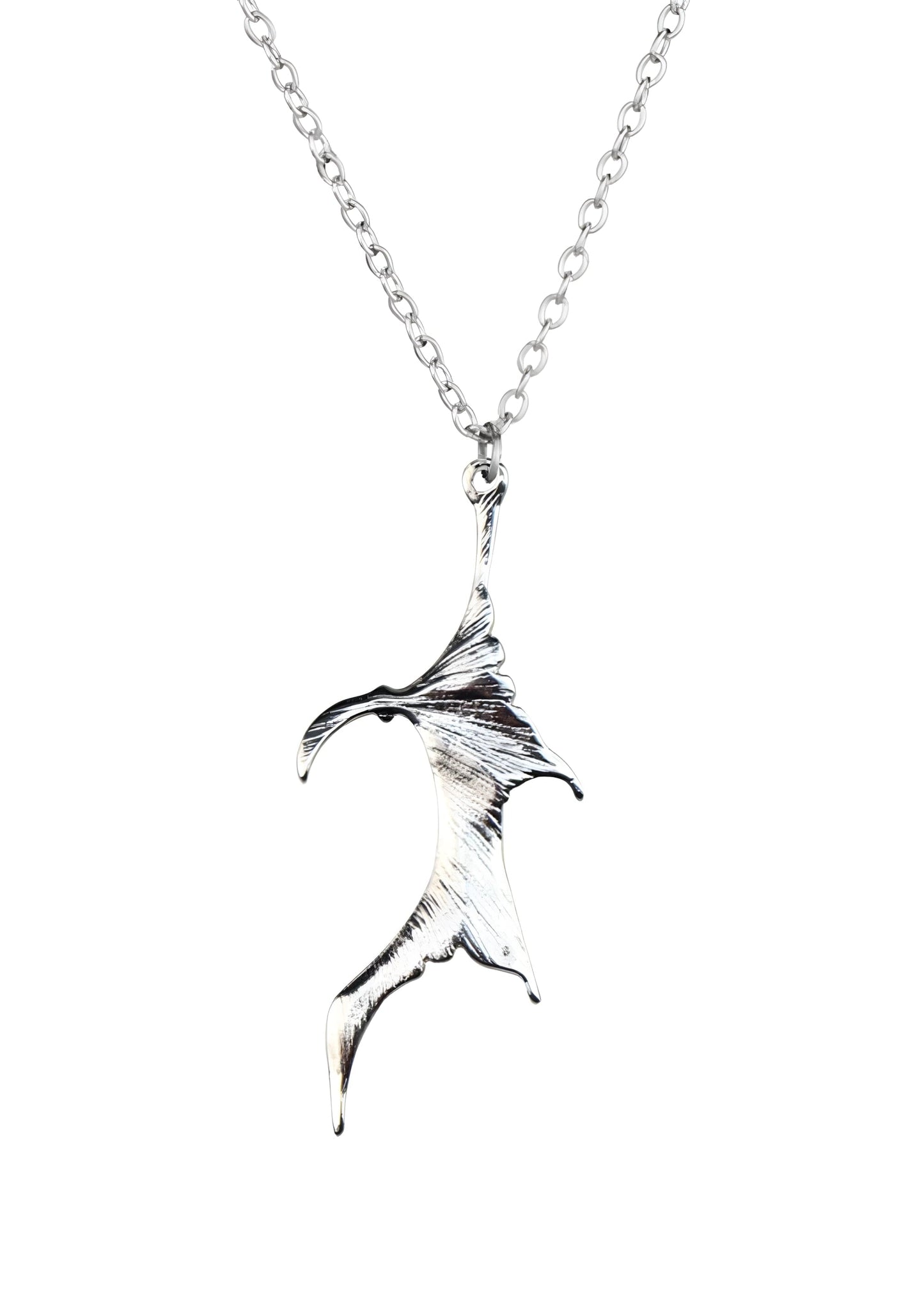 Silberne Schwertfisch-Halskette mit Anhänger.