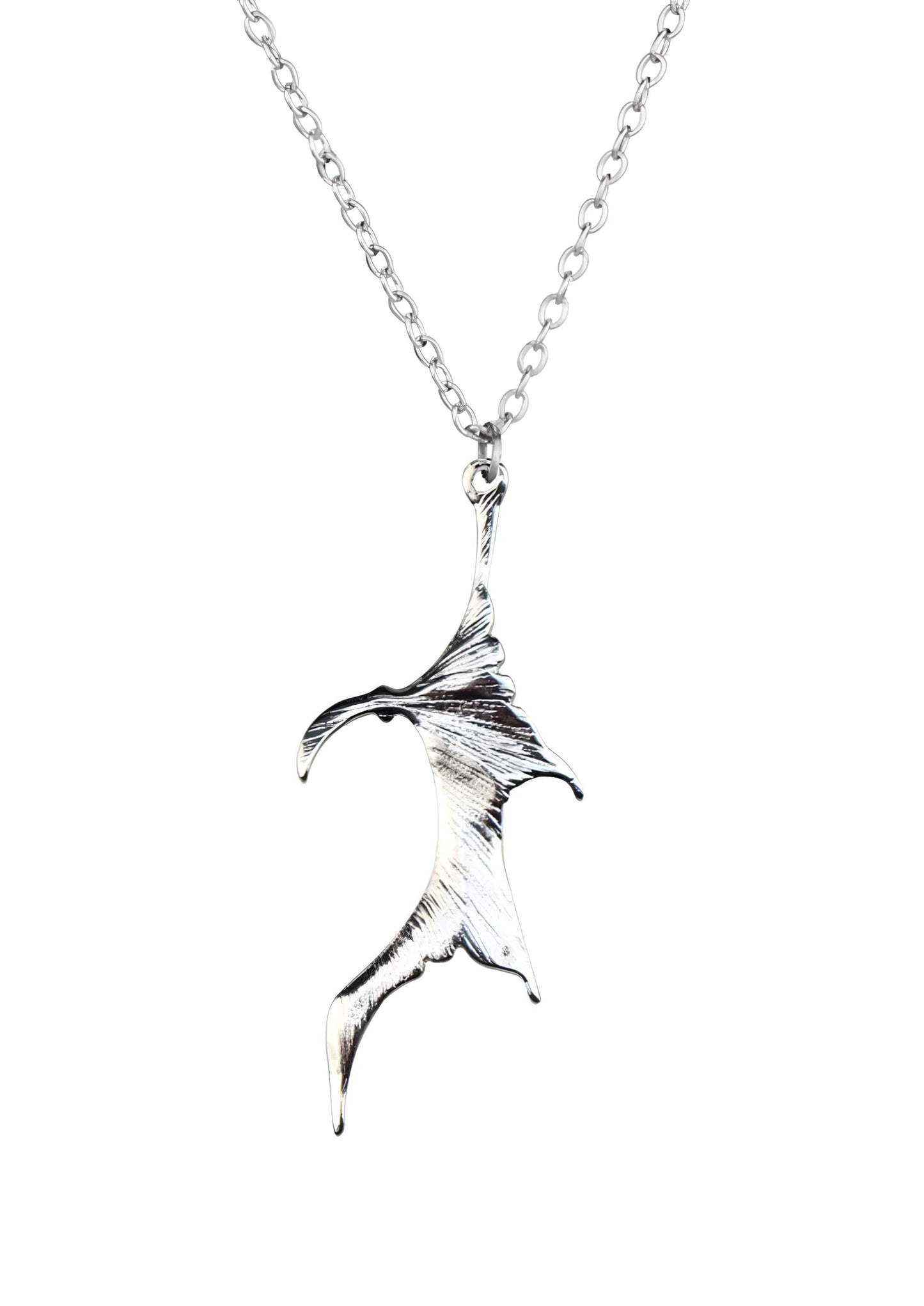 Silberne Schwertfisch-Halskette mit Anhänger.