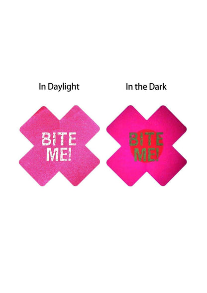 BITE ME! Glow in the Dark Pink - Nippel Pastie