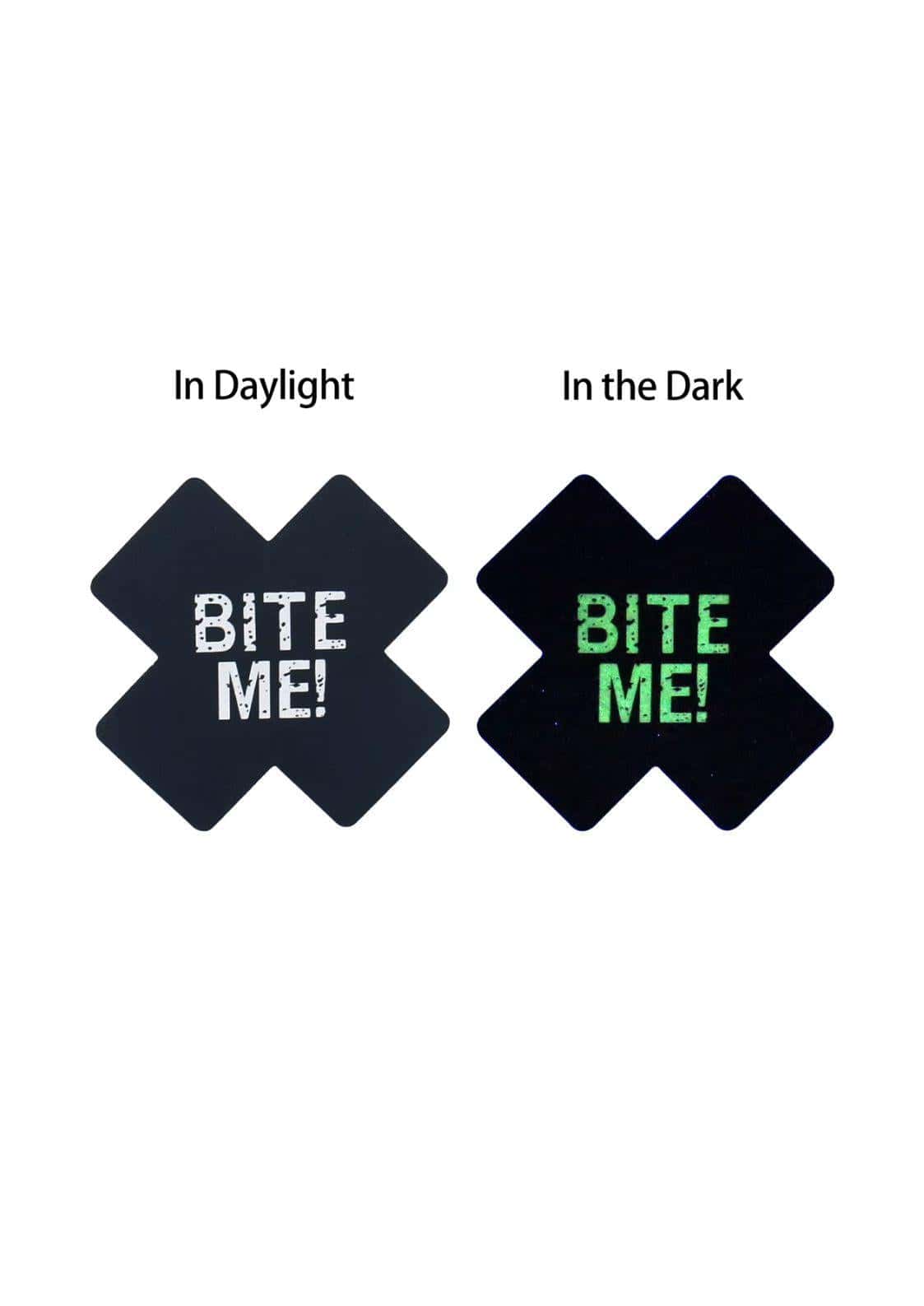 BITE ME! Glow in the Dark Schwarz - Nippel Pastie