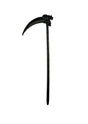 Schwarze Plastik-Sense mit gebogener Klinge und Totenkopf, Gothic BLACK DEATH Haarnadel