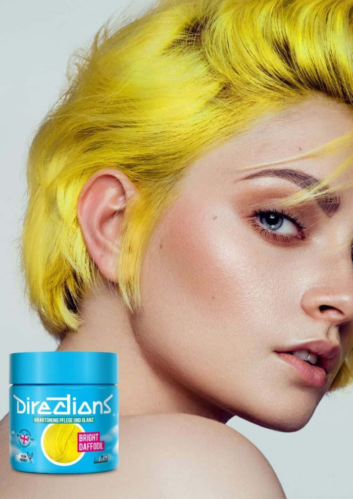 Bright daffodil directions 100ml mit hell blondiertem haar für semi-permanente haartönung und daffodil anleitungen