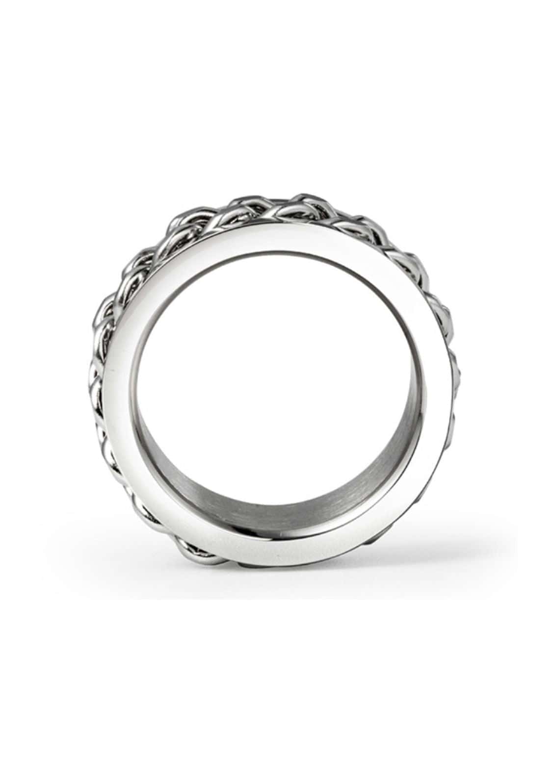 Silberner gedrehter Seil-Design-Ring
