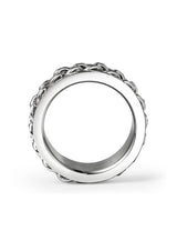 Silberner gedrehter Seil-Design-Ring
