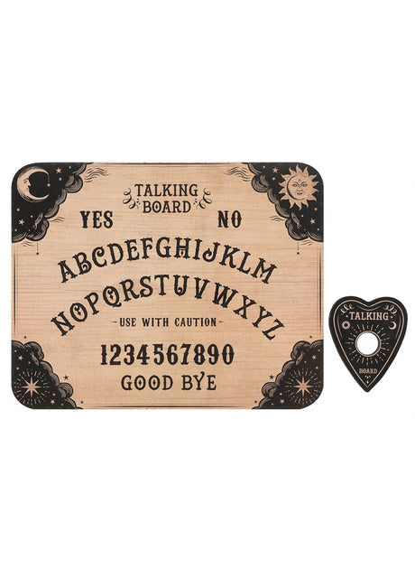 Ouija-Brett mit Planchette.