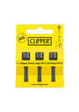 Clipper Flintsystem 3 Stück: 3 schwarze Clipper-Pins in gelber Packung