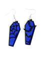 COFFIN BAT BLUE - EARRINGS - JEWLERY