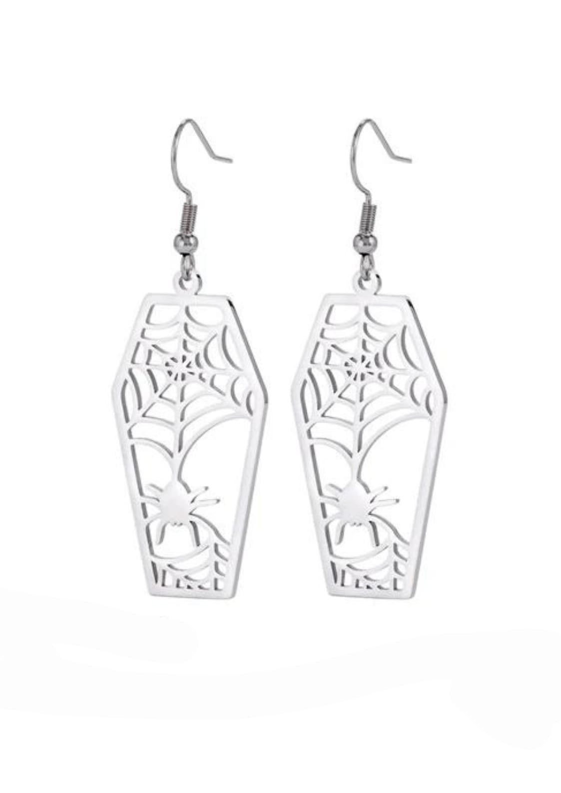 COFFIN SPIDER - EARRINGS - JEWLERY
