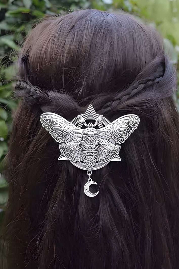Elegante Haarklammer DEATH MOTH mit faszinierendem Mottendesign