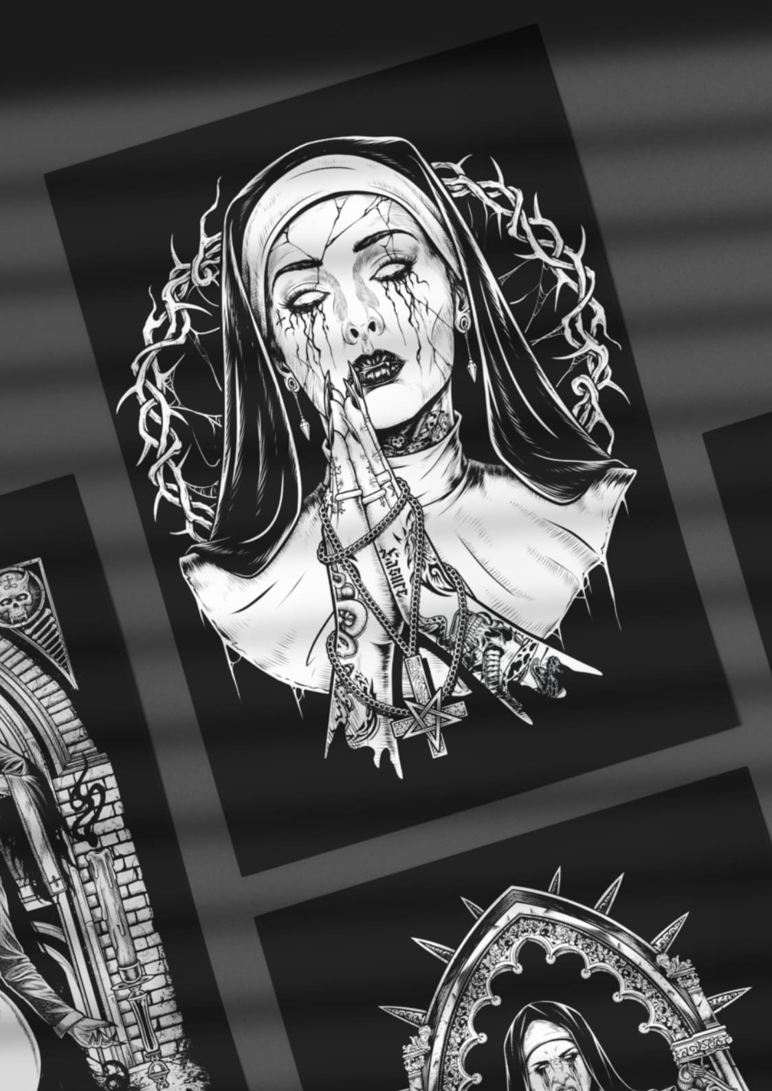 DEMON NUN - ALU BILD - BILDER