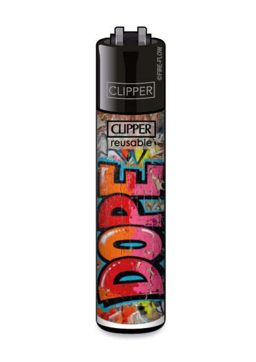 Clipper Feuerzeug mit buntem Dope Graffiti Design