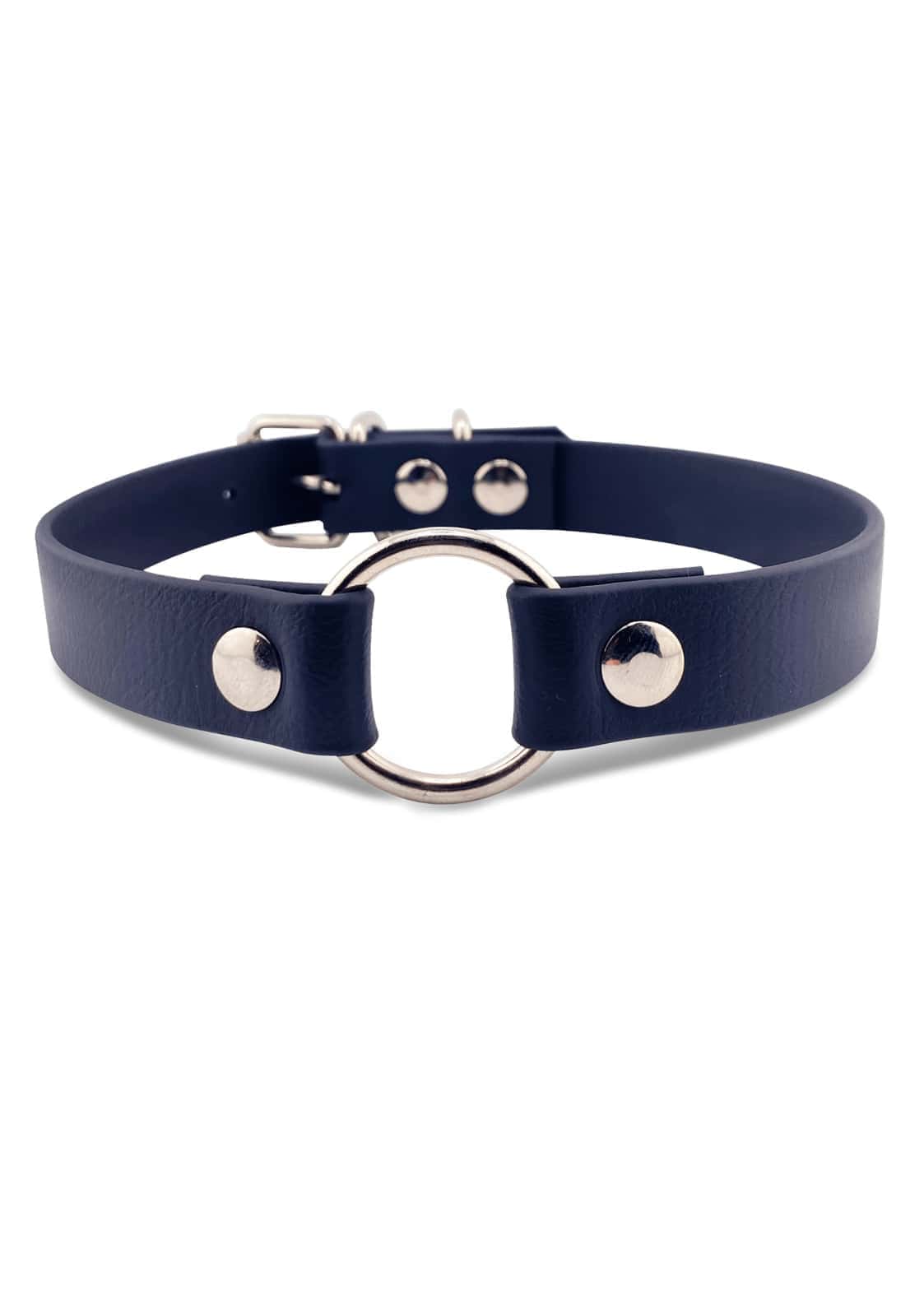 Detailbild vom schwarzen Easure O-Ring Choker aus BioThane 
