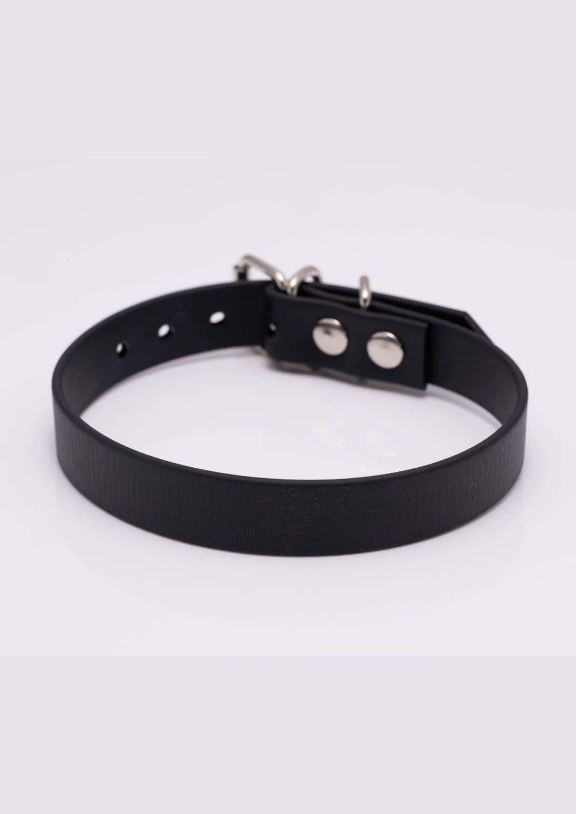Easure plain Choker aus BioThane mit silberner Schnalle