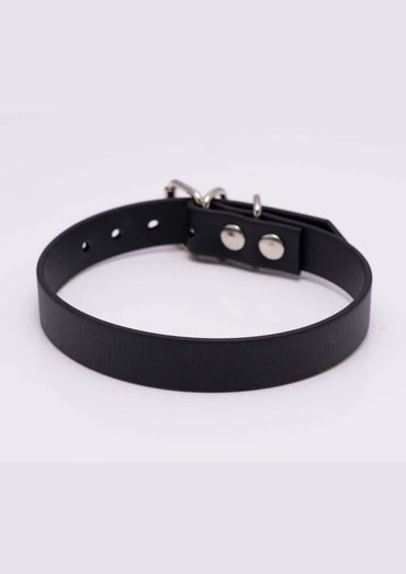 Easure plain Choker aus BioThane mit silberner Schnalle
