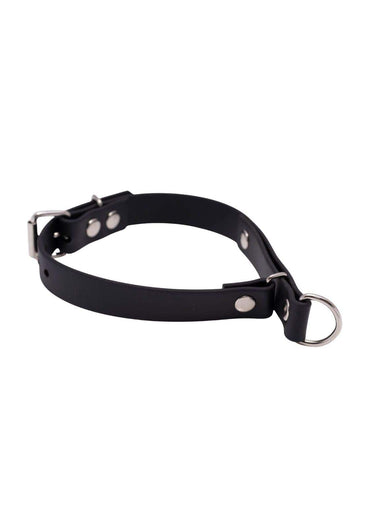 Easure strangler silver choker aus schwarzem leder mit silberfarbenem d-ring und langlebigem material handgefertigte choker chain slave
